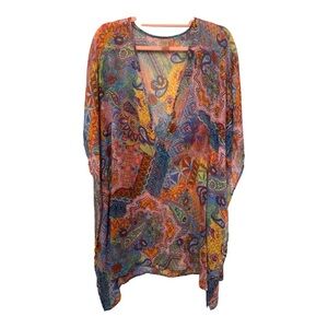 Colorful Paisley Swim Cover-Up